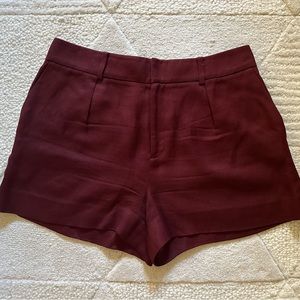 Silky Maroon #ClubMonaco Short Shorts
